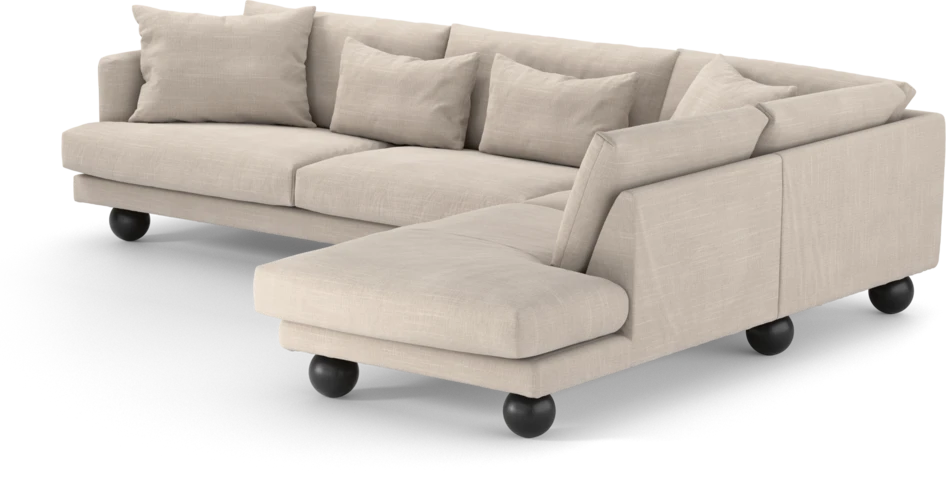 Harper - 3-sits soffa med divan höger - Beige