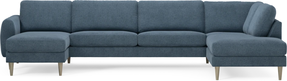 Bridge - 3-sits soffa med schäslong vänster och divan höger - Blå