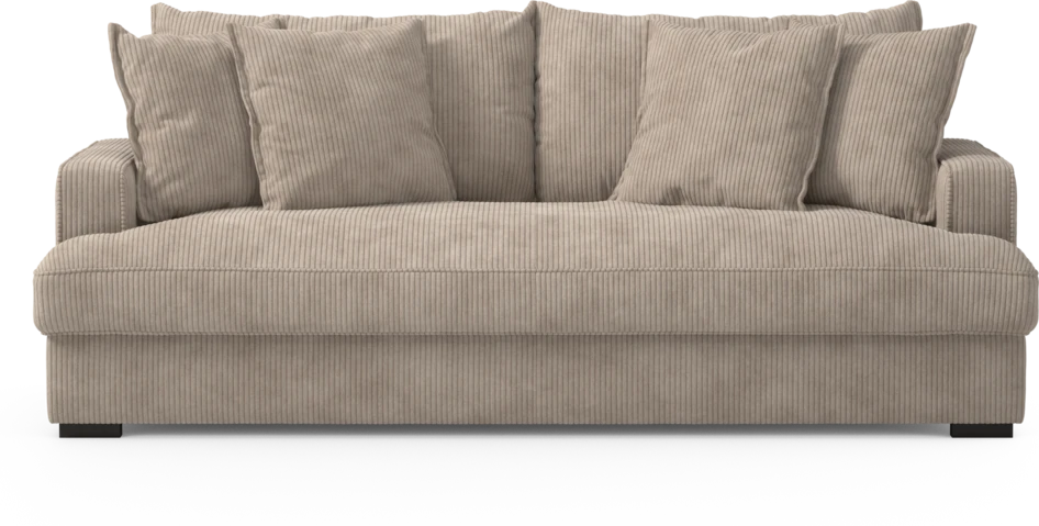 Mila - 3-sits soffa, hel dyna - Beige