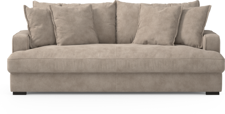 Mila - 3-sits soffa, hel dyna - Beige