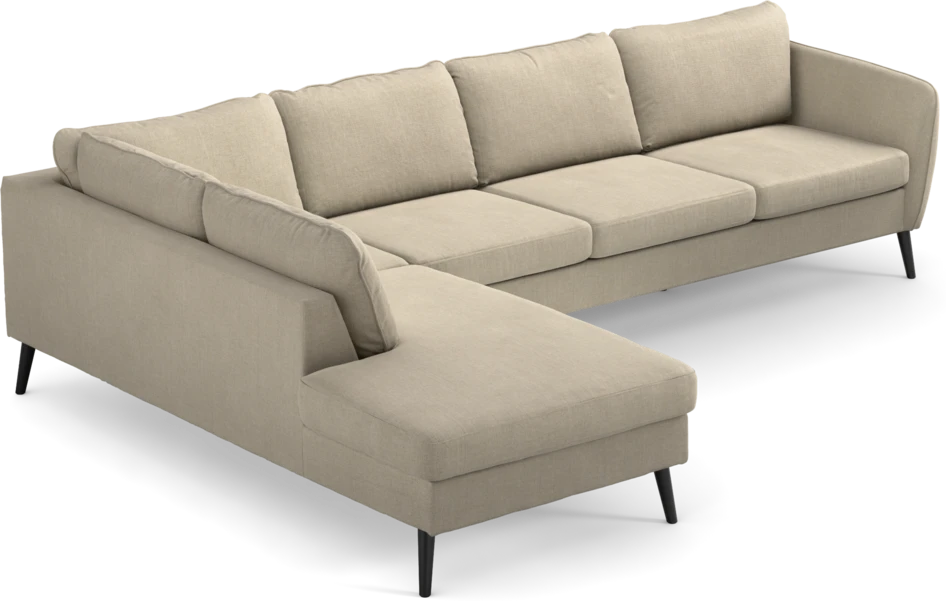County - 3-sits soffa med divan vänster - Beige
