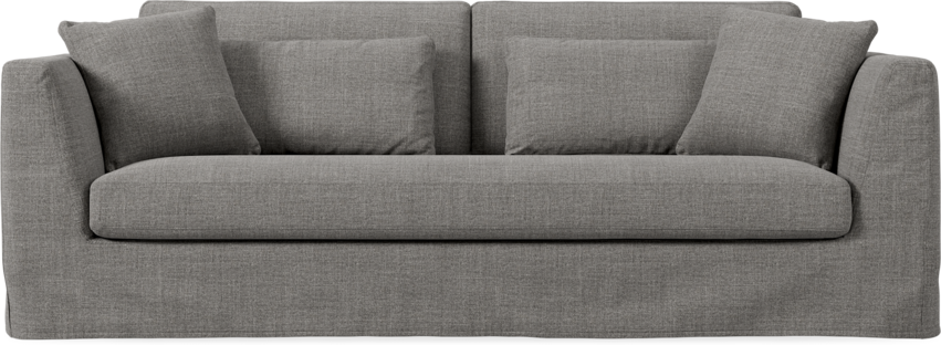 Willow - 3-sits soffa, hel dyna, med kappa - Grå