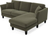 Eden - 2-sits soffa med schäslong - Brun