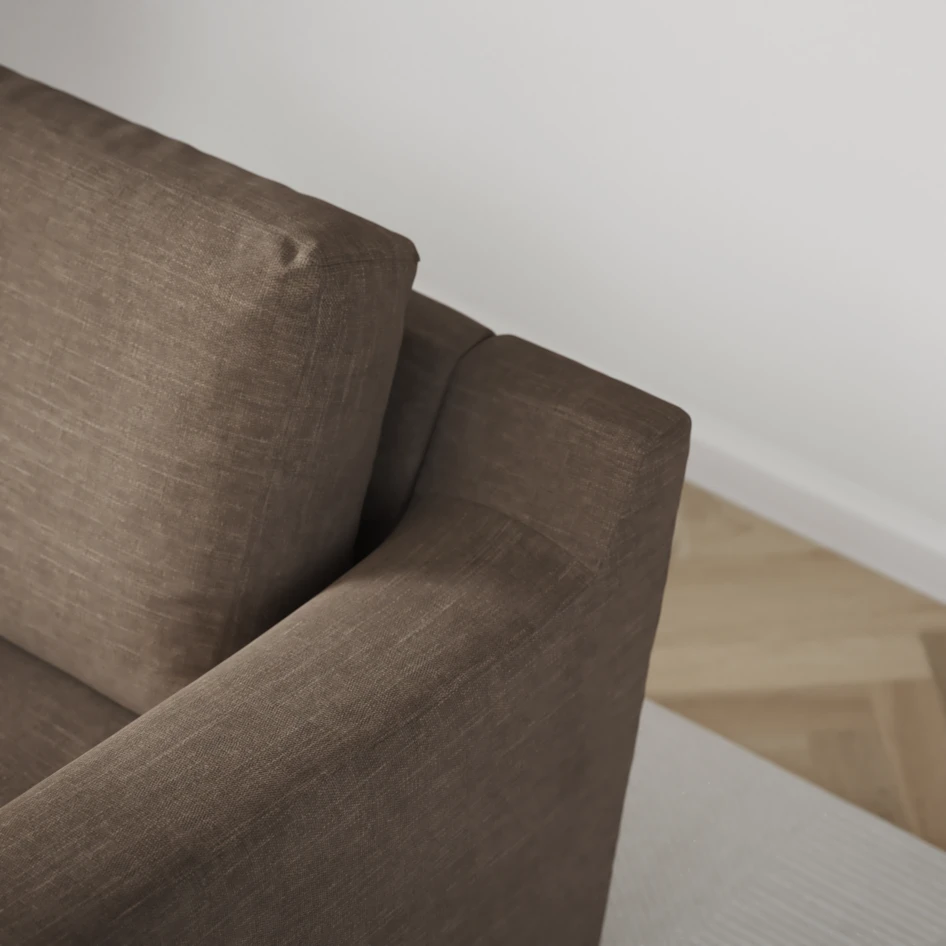 Friday - 2,5-sits soffa med divan höger - Brun