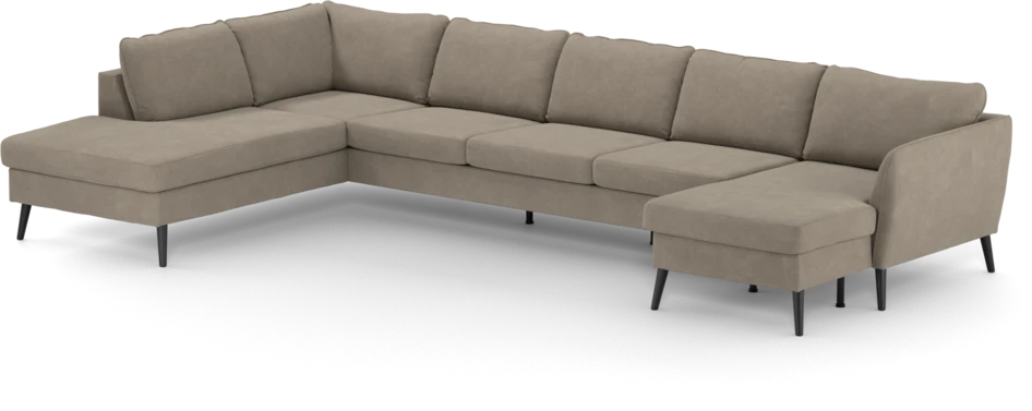 County - 4-sits soffa med divan vänster och schäslong höger - Beige