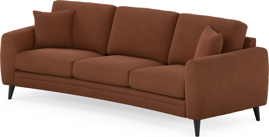 Eden - 3-sits soffa svängd - Orange