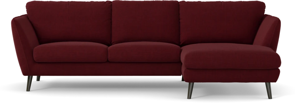 Madison Lux - 2-sits soffa med schäslong höger - Röd