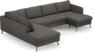 County - 3-sits soffa med divan vänster och schäslong höger - Brun