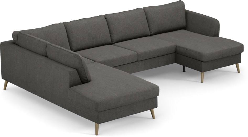 County - 3-sits soffa med divan vänster och schäslong höger - Brun