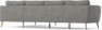 County - 3-sits soffa med divan höger - Grå
