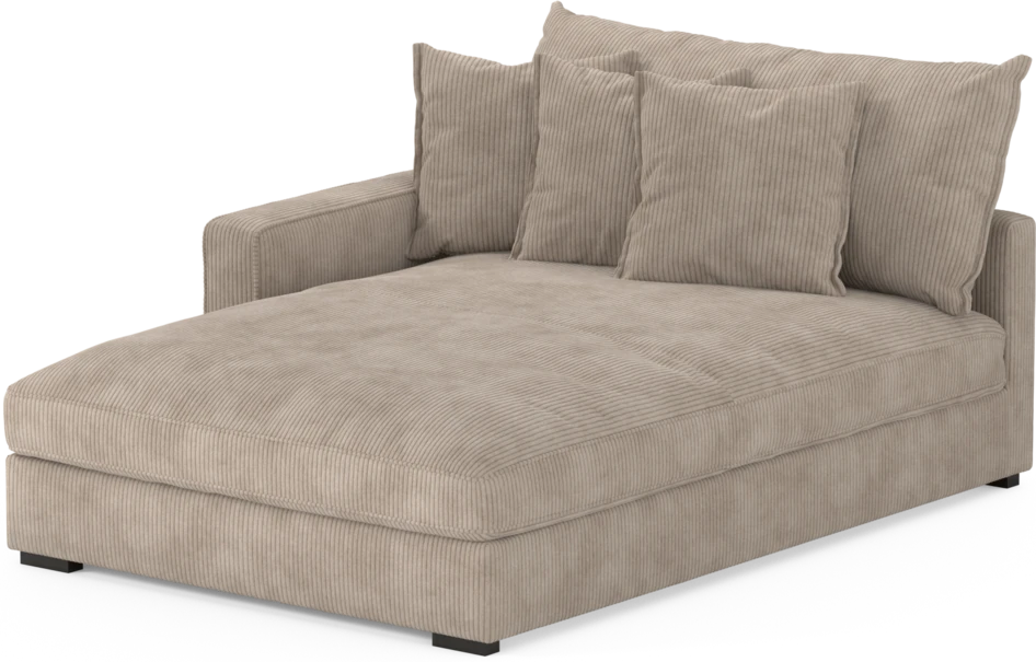 Rossi - Schäslong XL vänster - Beige