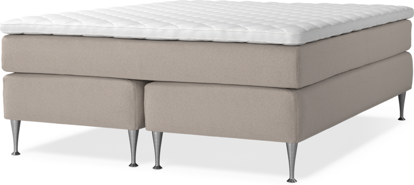 Delux Sense - Kontinentalsäng, dubbelsäng med bäddmadrass - Beige