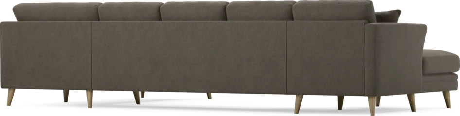 Eden - 3-sits soffa med schäslong vänster och divan höger - Brun