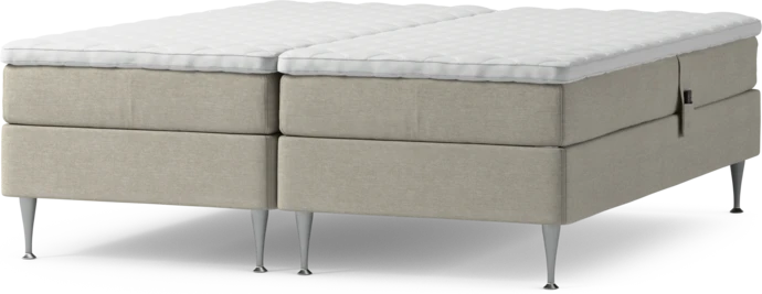 Delux Sense, Ställbar säng, dubbelsäng med bäddmadrass och sängben