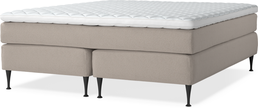 Delux Sense - Kontinentalsäng, dubbelsäng med bäddmadrass - Beige