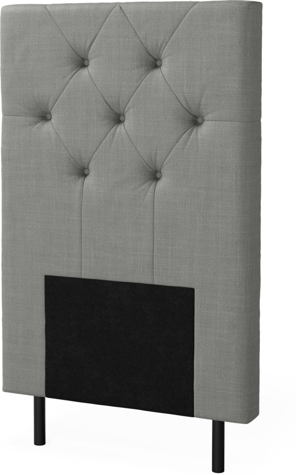 New York pikerad - Sänggavel, 90-210 cm - Grå
