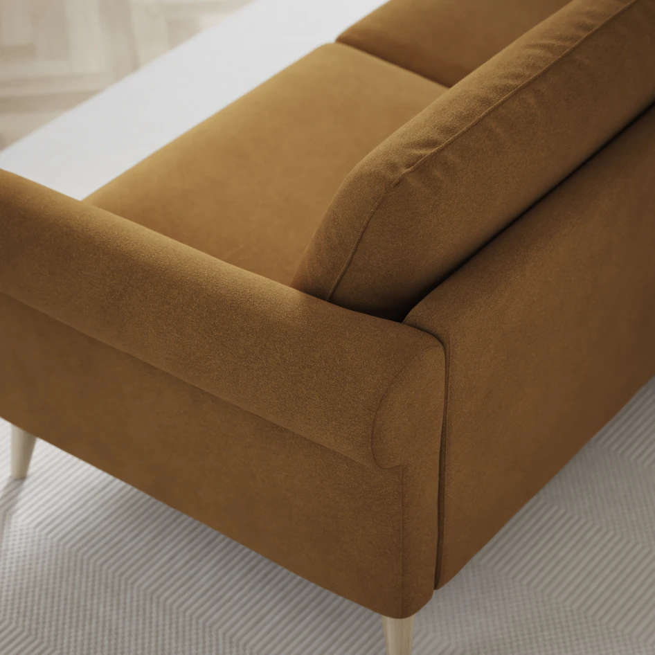 Bridge - 3-sits soffa med schäslong vänster och divan höger - Gul