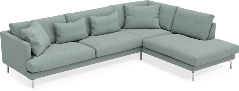 Harper - 3-sits soffa med divan höger - Grön