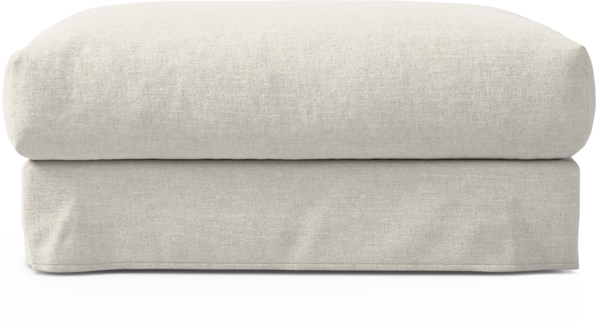 Cherrie - Fotpall 100 med kappa - Vit