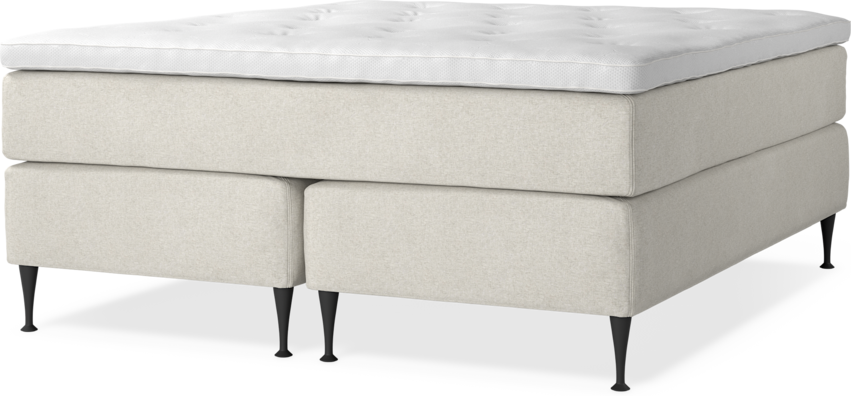 Delux Exclusive - Kontinentalsäng, dubbelsäng med bäddmadrass - Beige
