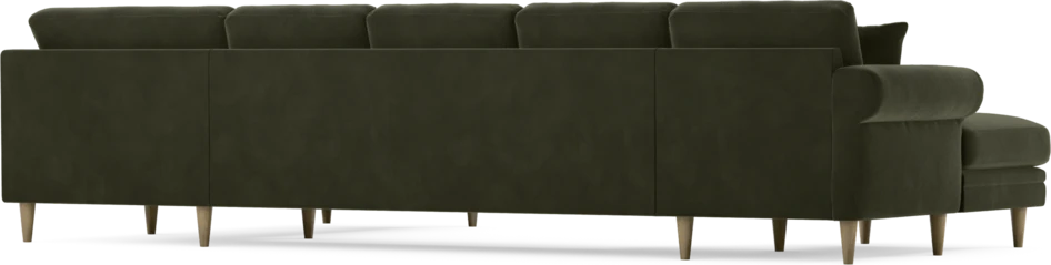 Eden - 3-sits soffa med schäslong vänster och divan höger - Grön