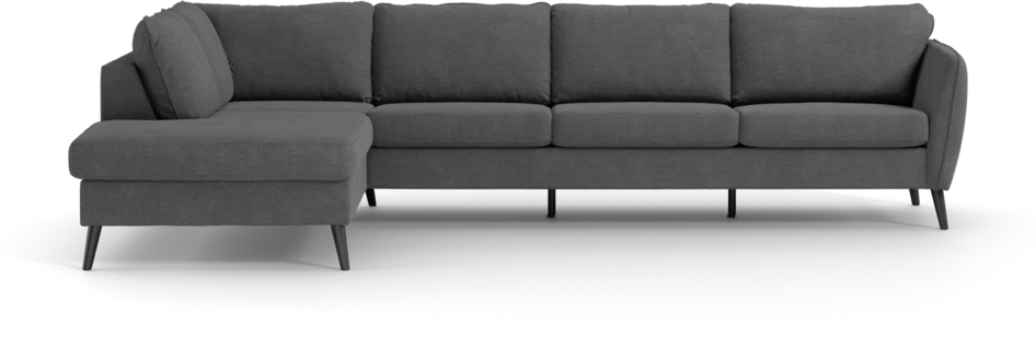 County - 3-sits soffa med divan vänster - Grå