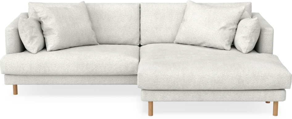 Harper - 4-sits med schäslong XL höger - Vit