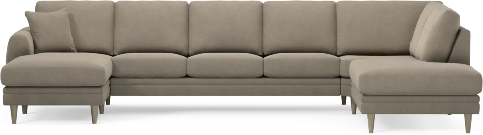 Eden - 3-sits soffa med schäslong vänster och divan höger - Beige