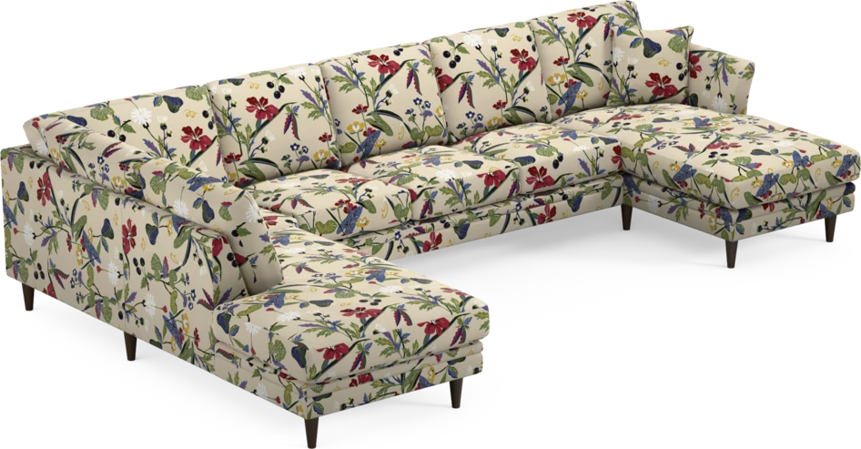 Eden - 3-sits soffa med divan vänster och schäslong höger - Flerfärgad