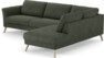Bridge - 3-sits soffa med divan höger - Grön