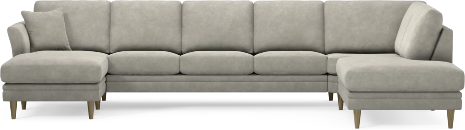 Eden - 3-sits soffa med schäslong vänster och divan höger - Grå