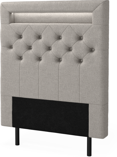 New York led - Sänggavel, 90-210 cm - Grå