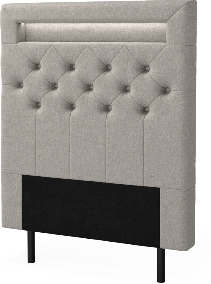 New York led - Sänggavel, 90-210 cm - Grå