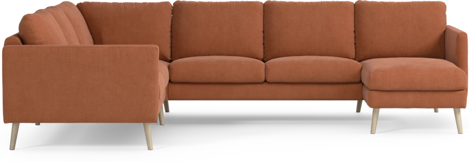 Madison Lux - Hörnsoffa med schäslong höger - Orange