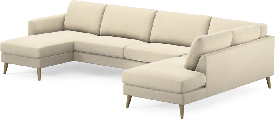 Bridge - 3-sits soffa med schäslong vänster och divan höger - Beige