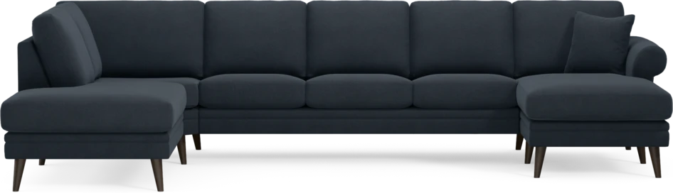 Eden - 3-sits soffa med divan vänster och schäslong höger - Blå