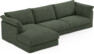 Cherrie Klädsel -  3-sits soffa med schäslong vänster - Grön