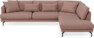 Harper - 3-sits soffa med divan höger - Rosa