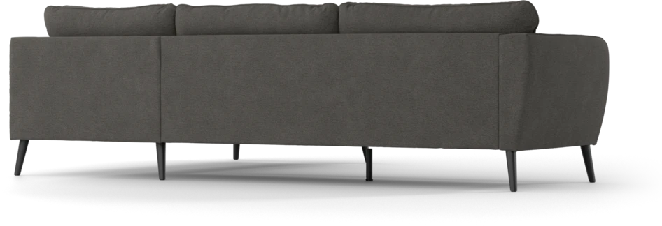 County - 2,5-sits soffa med divan höger - Brun