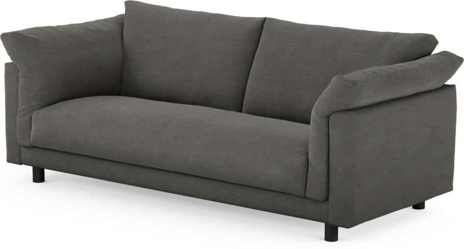 Cherrie - 2,5-sits soffa, hel dyna, fast klädsel - Grå