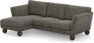 Madison Lux - 2-sits soffa med schäslong vänster - Grå