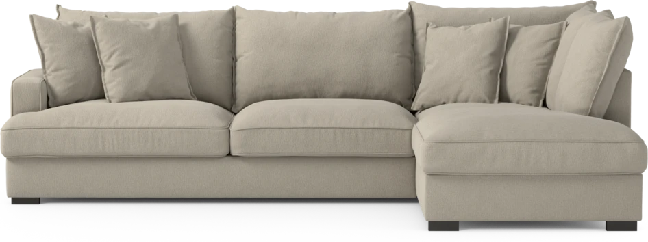 Mila - 3-sits soffa med divan höger - Grå