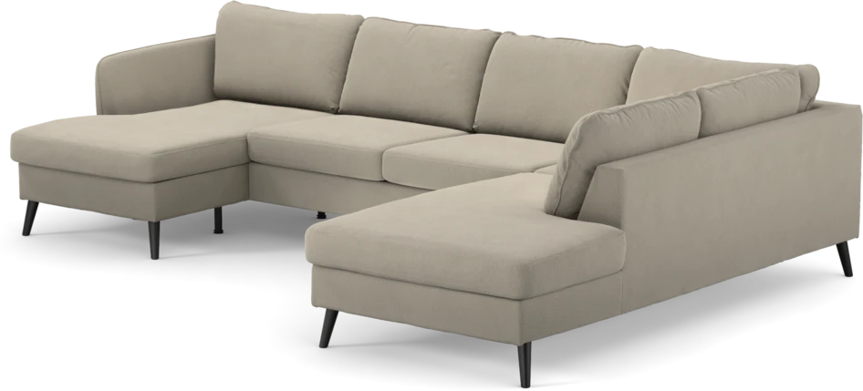 County - 3-sits soffa med schäslong vänster och divan höger - Grå