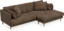 Harper - 4-sits med schäslong XL höger - Brun