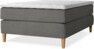 Delux Exclusive - Kontinentalsäng, enkelsäng 140 cm med bäddmadrass - Grå