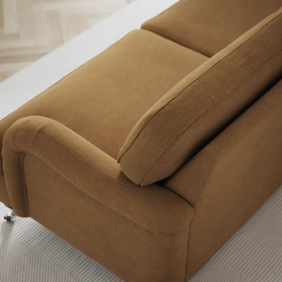 Oxford - 3-sits soffa svängd - Gul
