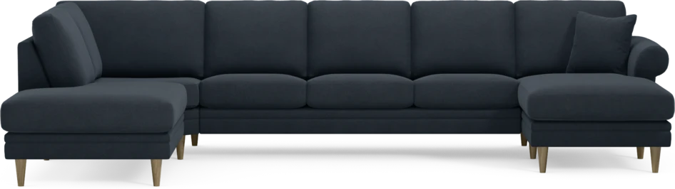 Eden - 3-sits soffa med divan vänster och schäslong höger - Blå