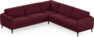 Bridge - Hörnsoffa, 3+3-sits - Röd
