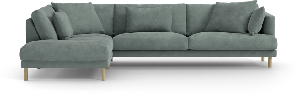 Harper - 3-sits soffa med divan vänster - Blå