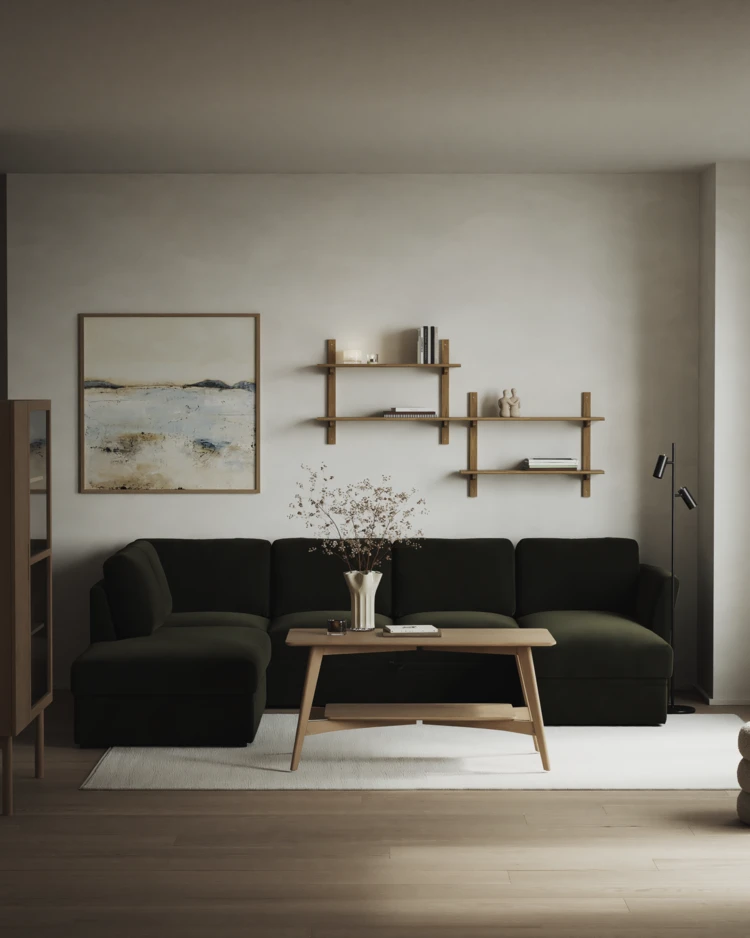 Öland - Bäddsoffa med divan vänster och schäslong höger - inspiration